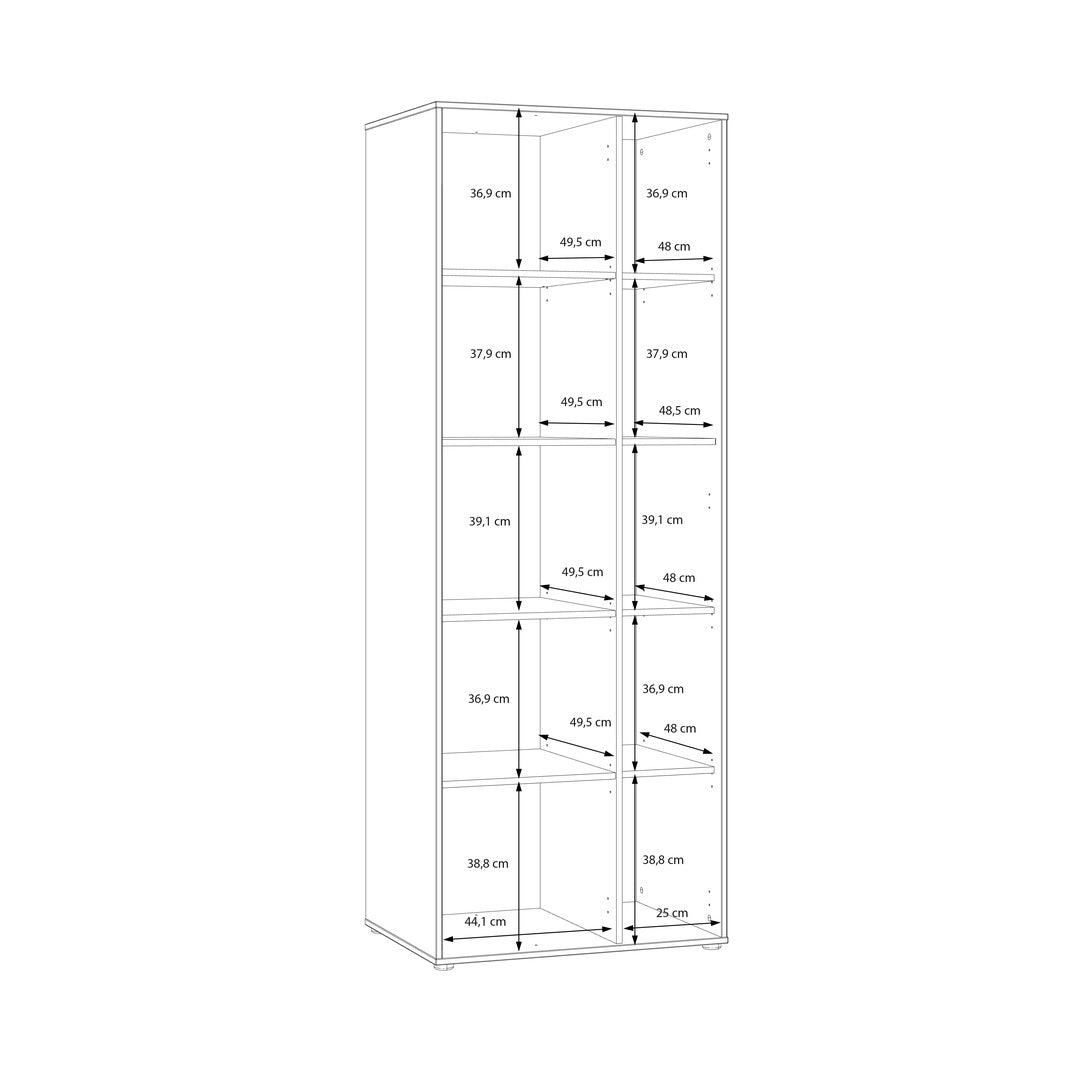Eliston 74cm Bookcase with Cupboard (EGMR721) in Mauvella Oak and Sand