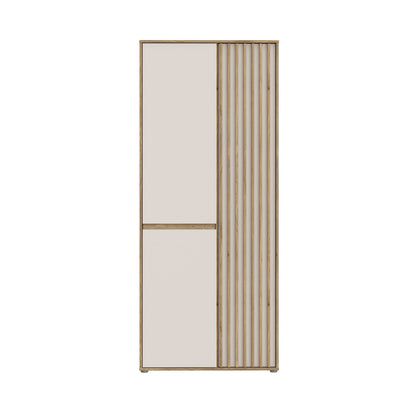 Eliston 84cm 2 Door Wardrobe (EGMS822) in Mauvella Oak and Sand