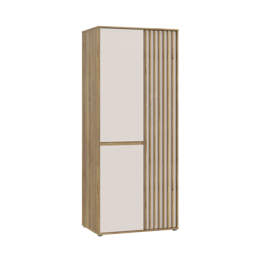 Eliston 84cm 2 Door Wardrobe (EGMS822) in Mauvella Oak and Sand