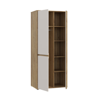 Eliston 84cm 2 Door Wardrobe (EGMS822) in Mauvella Oak and Sand