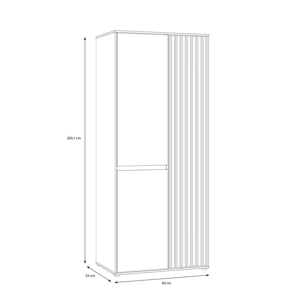 Eliston 84cm 2 Door Wardrobe (EGMS822) in Mauvella Oak and Sand