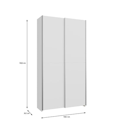 Home Nook Sliding Door Wardrobe 100cm in White