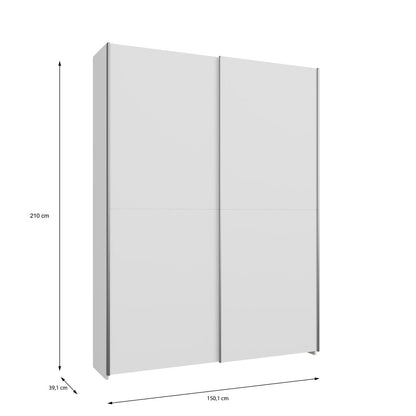 Home Nook Sliding Door Wardrobe 150cm in White