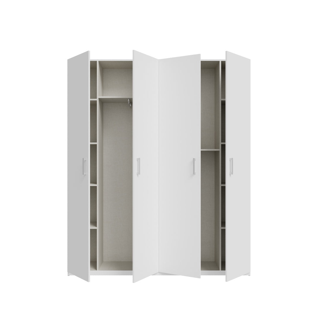 Home Nook Hinged Door Wardrobe 178cm in White