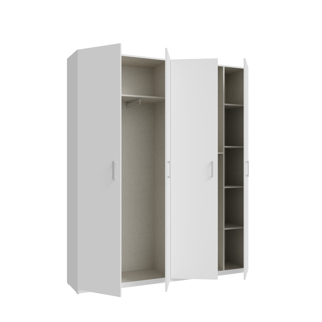 Home Nook Hinged Door Wardrobe 178cm in White