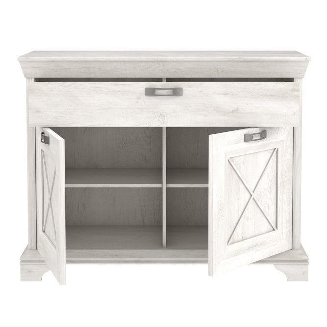 Kashmir 2 Door 1 Drawer Sideboard (KSMK223) in White Pine