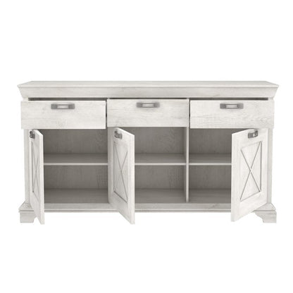 Kashmir 3 Door 3 Drawer Sideboard (KSMK231) in White Pine