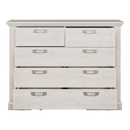 Kashmir 5 Drawer Chest (KSMK351) in White Pine