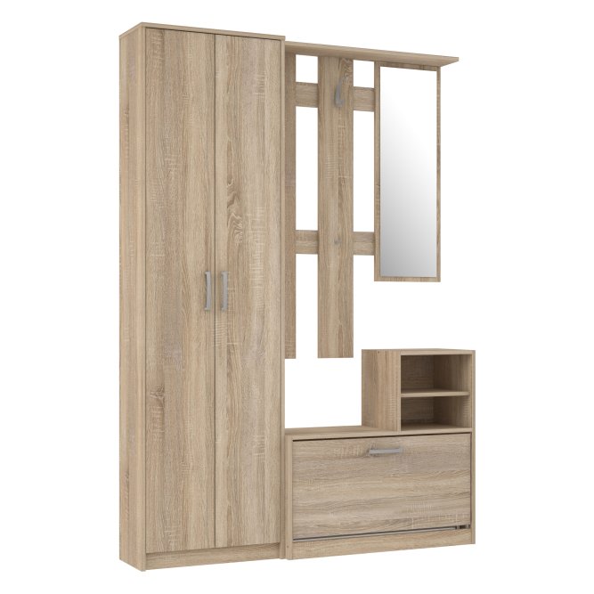 Niko 135cm Hallway Set with Mirror (NIKD01)