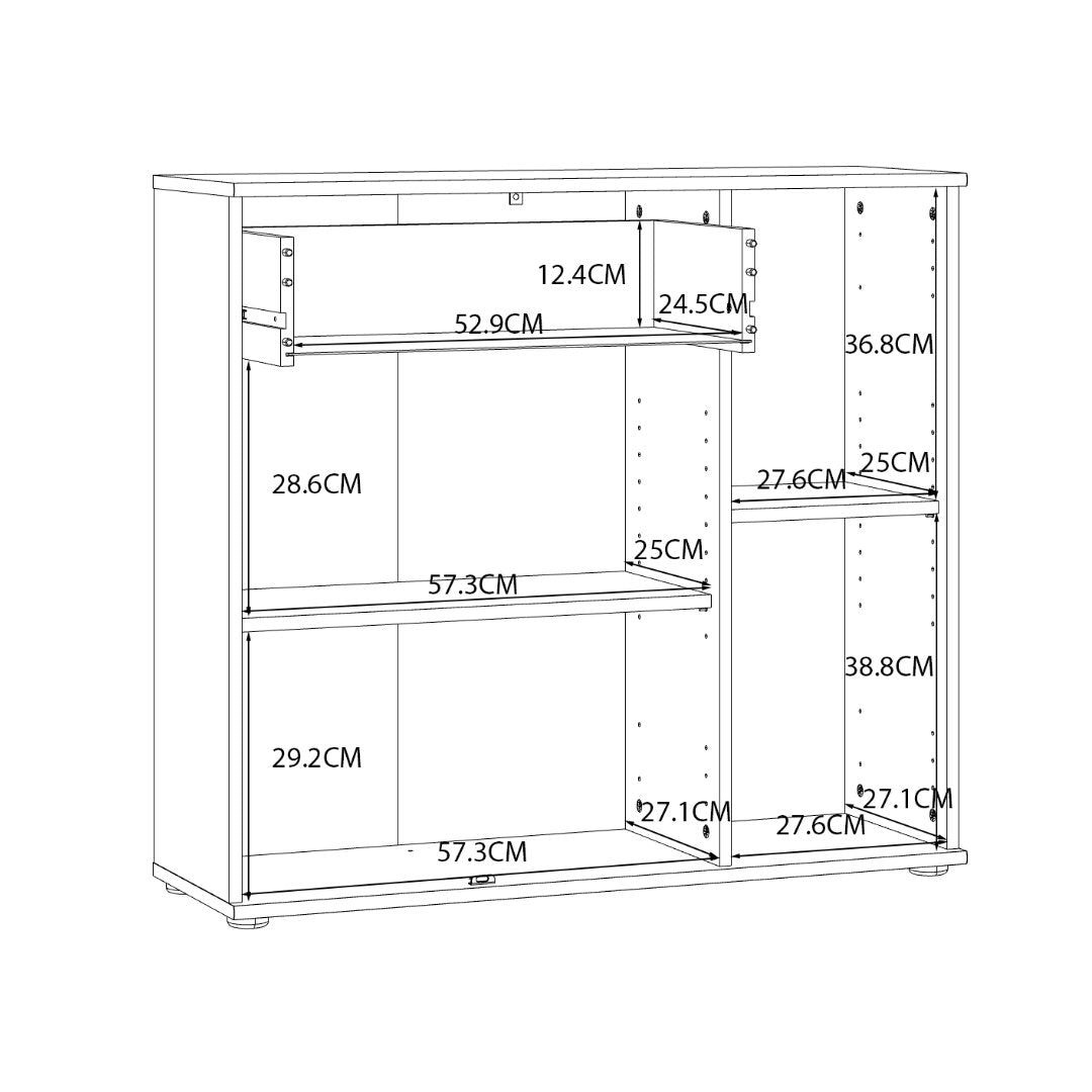 Niko 90cm 3 Door 1 Drawer Sideboard (NIKK34)