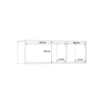 Niko 123cm 3 Door Wardrobe Top Unit (NIKN83) in Sonoma Oak