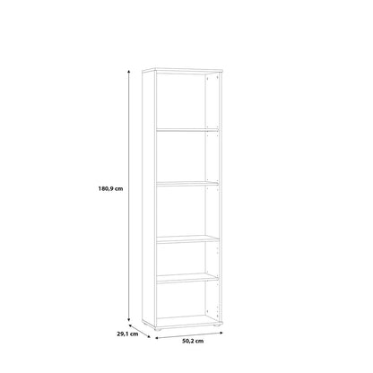 Niko 51cm Open Bookcase (NIKR70) in Artisan Oak