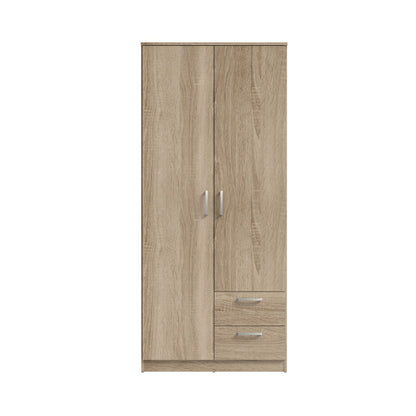 Niko 82cm 2 Door Wardrobe with Drawers (NIKS81)