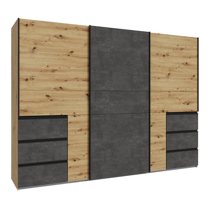 Winn II Sliding Door Wardrobe with Drawers 270cm