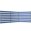 Outsunny 4 Pole Camping Windbreaks, Beach Wind Shield Shelter with Carry Bag and Steel Poles, 540cm x 150cm, Dark Blue