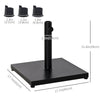 Outsunny Î¦35/38/48MM 18KG Steel Square Parasol Stand Base w/ Adjustable Knob Umbrella Stand Garden Patio Outdoor Home, Black