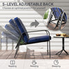 Outsunny Three-Piece Reclining Chair Set - Blue