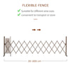 Outsunny Set of 2 Expanding Garden Fencc, Aluminium Freestanding Foldable Picket Fence, 300cmx103.5 cm, Dark Brown