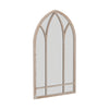 Farmhouse Window Pane Mirror Large Arched Wall Mounted Mirror with Metal Frame 83 x 48 cm-Grey