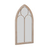 Farmhouse Window Pane Mirror Large Arched Wall Mounted Mirror with Metal Frame-Grey