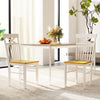 Farmhouse Dining Chair Set of 4 Wooden Kitchen Chair with Rubber Wood Frame