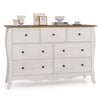 Farmhouse Dresser for Bedroom with 3 Folding Fabric Drawers-Grey