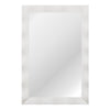 Farmhouse Wall Mirror Rubber Wood Rustic Style Wall Mirror-White