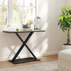 Faux Marble Top Metal Frame Entryway Console Table