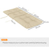 Outsunny 115 x 56cm Rocking Chair Padded Seat Cushion - Beige