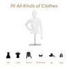 Female Half Body Mannequin with Adjustable Height and Arms