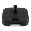 Fillable Square Patio Umbrella Base Heavy-Duty Stand with 3 Couplers-Black