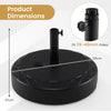 Fillable Umbrella Base 52 kg Heavy Duty Water/Sand Filled Round Market Umbrella Stand-Black