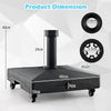 Fillable Umbrella Base Stand with Lockable Universal Wheels