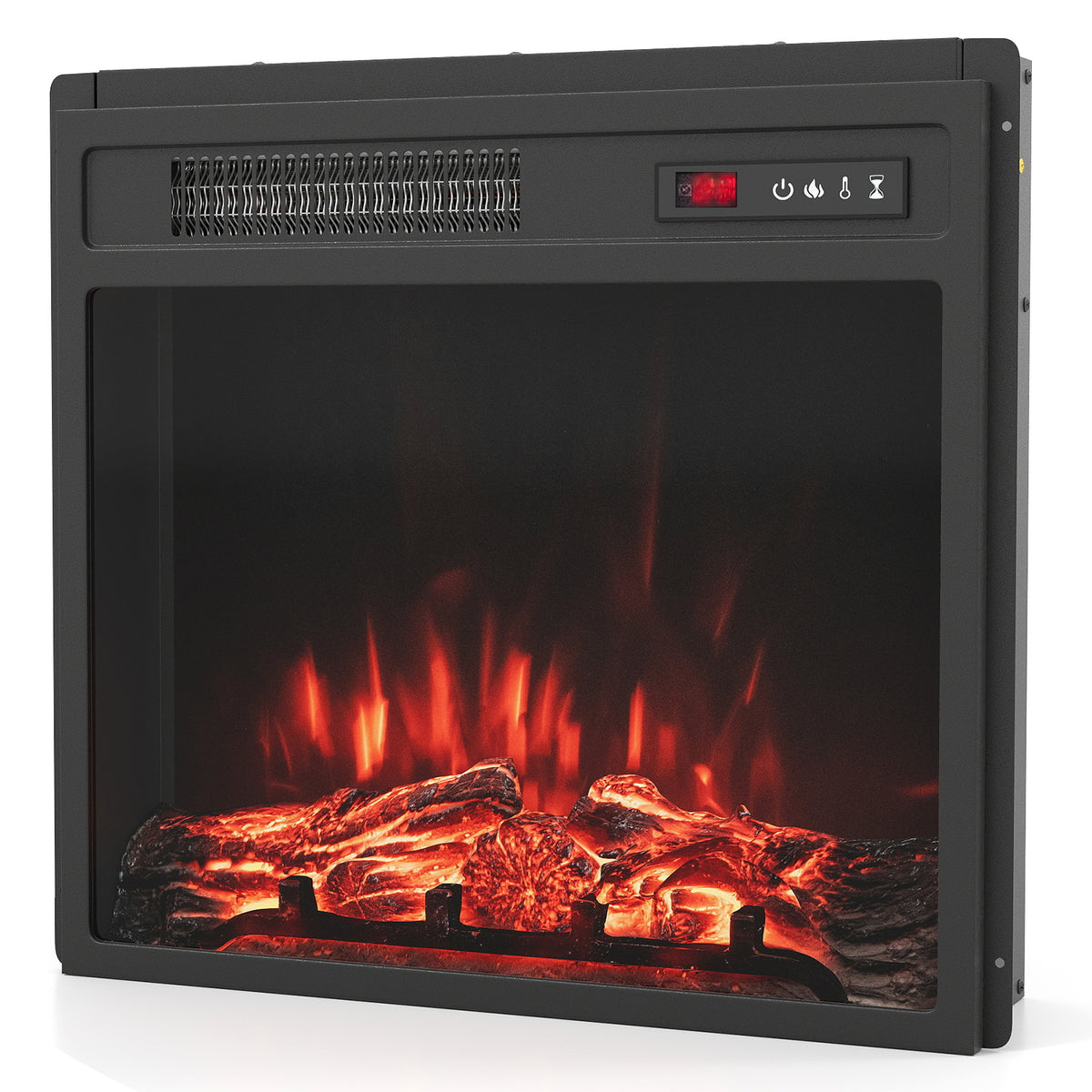 20 Inch Electric Fireplace Insert 750W/1500W Fireplace Heater with Remote Control