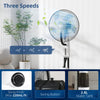 HOMCOM Spray Misting Fan, Floor Fan with Water Mist Spray, 70Â° Oscillation, Tilt Head, 3 Speeds, 2.8L Water Tank, White
