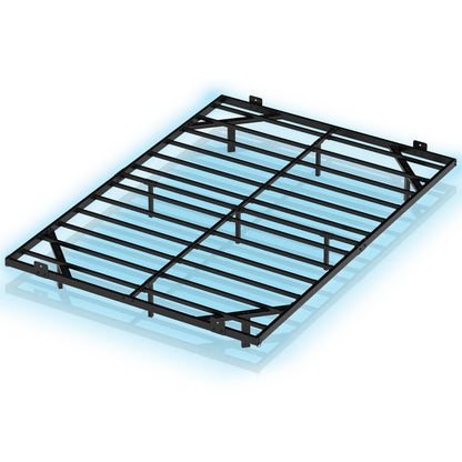Double/King Size Floating Bed Frame Modern Metal Platform Bed with LED Lights-Double Size
