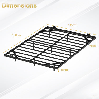 Double/King Size Floating Bed Frame Modern Metal Platform Bed with LED Lights-Double Size
