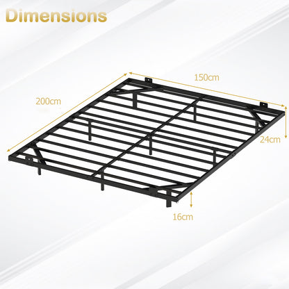 Double/King Size Floating Bed Frame Modern Metal Platform Bed with LED Lights-king size