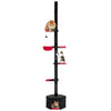 Floor to Ceiling Gothic Cat Tree 245-300 CM Adjustable-Black
