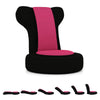 Floor Chair Sponge Padded with Adjustable Headrest and Backrest-Pink
