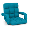 Floor Gaming Chair for Adults with Back Support and Adjustable 6-Position-Blue