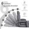 Adjustable Folding Floor Lazy Chair with Pillow-Grey