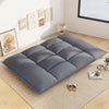 Floor Sofa Chair with 5-Postion Adjustable Backrest and Armrests-Grey