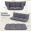 Floor Sofa Chair with 5-Postion Adjustable Backrest and Armrests-Grey