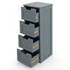 Floor Storage Cabinet Freestanding Bathroom Cabinet with 4 Drawers-Grey