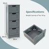 Floor Storage Cabinet Freestanding Bathroom Cabinet with 4 Drawers-Grey
