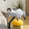 PawHut Cat Desk Bed, Cat Hammock 360° Rotatable Adjustable for Window, Table, Work, Grey