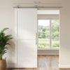 HOMCOM Sliding Door Hardware Kit Heavy Duty 304 Stainless Steel 152 cm Wide Door Silver Tone