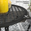 Outsunny Round Aluminium Table, with â50mm Parasol Hole