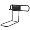 Foldable Bed Rail for Seniors with Adjustable Width and Height-Black